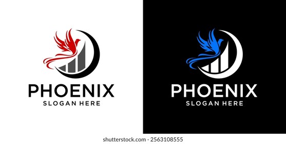 Phoenix financial tax logo vector illustration design.