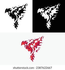 Phoenix Fire Bird Abstract Logo