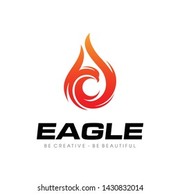 Phoenix, Fire bird, Eagle for Gas, Oil, Plumbing and Heating Logo Vector
