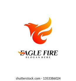 Phoenix Fire Bird Logo Design Concepts. Dove Eagle Logo Template Vector. Icon Symbol