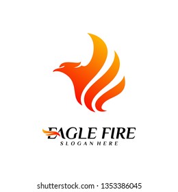 Phoenix Fire Bird Logo Design Concepts. Dove Eagle Logo Template Vector. Icon Symbol