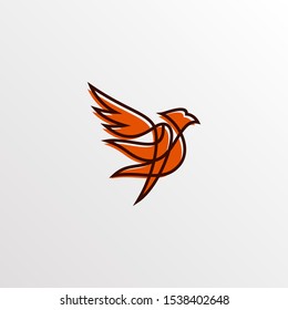 Phoenix Fire Bird Logo Design Concept