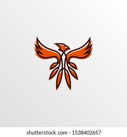 Phoenix Fire Bird Logo Design Concept