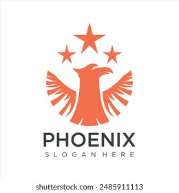 Phoenix Fire Bird Logo Design Concept abstract Logo design template