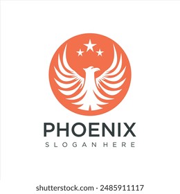 Phoenix Fire Bird Logo Design Konzept Abstrakte Logo Design Vorlage