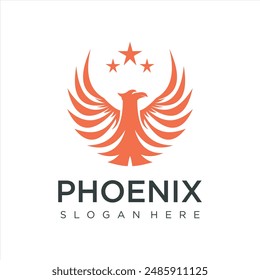 Phoenix Fire Bird Logo Design Konzept Abstrakte Logo Design Vorlage