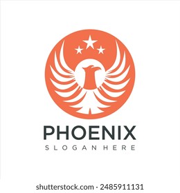 Phoenix Fire Bird Logo Design Concept abstract Logo design template