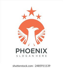 Phoenix Fire Bird Logo Design Concept abstract Logo design template