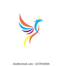 Phoenix Fire Bird Logo Template