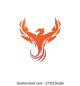 Phoenix fire Bird Logo Template vector