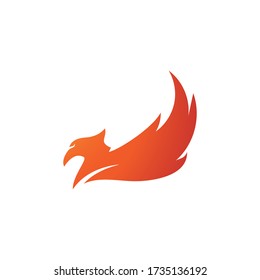 Phoenix fire Bird Logo Template vector