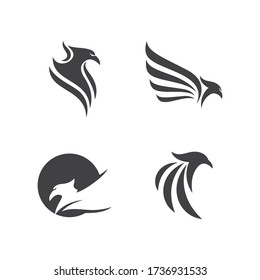 Phoenix fire Bird Logo Template vector
