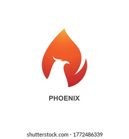 Phoenix fire Bird Logo Template vector