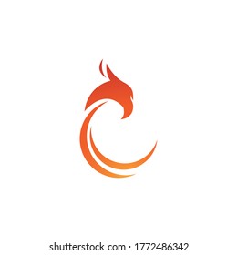 Phoenix fire Bird Logo Template vector