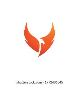 Phoenix fire Bird Logo Template vector