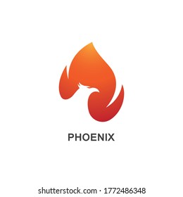Phoenix fire Bird Logo Template vector