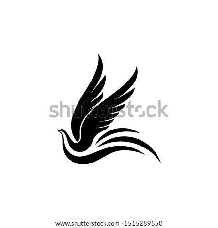 Phoenix Fire Bird Logo Template Design