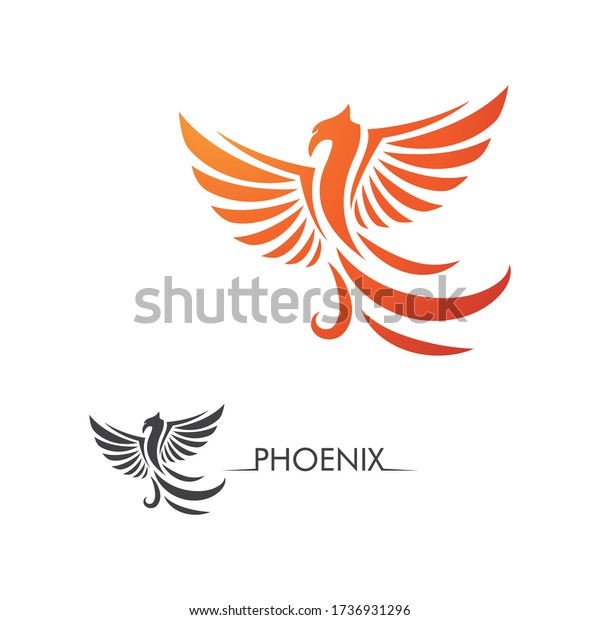 Phoenix Fire Bird Logo Template Vector Stock Vector (Royalty Free ...