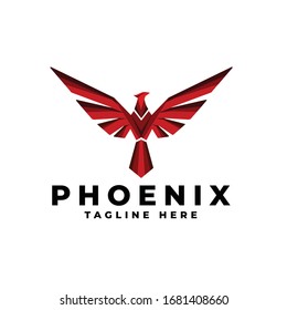 Phoenix Fire Bird Mitologi Logo