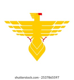 Phoenix Fire bird sign. Symbol of rebirth from the ashes.