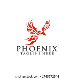 Phoenix Fire Bird Team Logo Template Vector