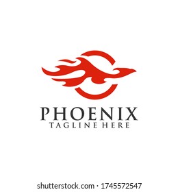 Phoenix Fire Bird Team Logo Template Vector