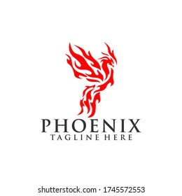 Phoenix Fire Bird Team Logo Template Vector