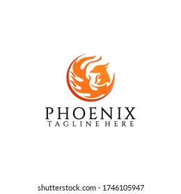 Phoenix Fire Bird Team Logo Template Vector 