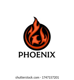 Phoenix Fire Bird Team Logo Template Vector 