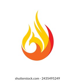 Phoenix fire logo, bird logo with burning concept