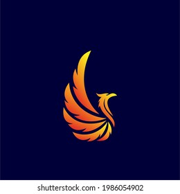 ein Phoenix-Feuerlogo vektor