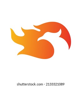 phoenix fire vector logo template