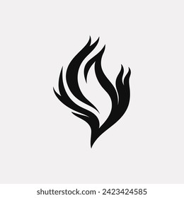 Phoenix flame flame icon - Simple Vector Illustration