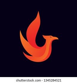 Phoenix Flame Logo Vector