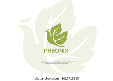 Phoenix flying bird logo concept abstract design vector template. Eagle falcon soaring Logotype concept icon.
