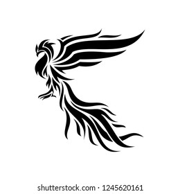 Phoenix Flying Illustration White Background Stock Vector (Royalty Free ...