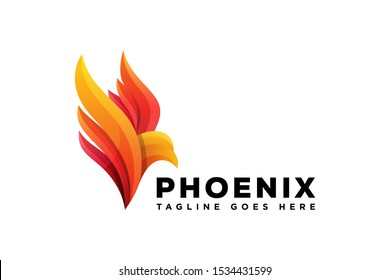  phoenix flying logo design, eagle logo for your company