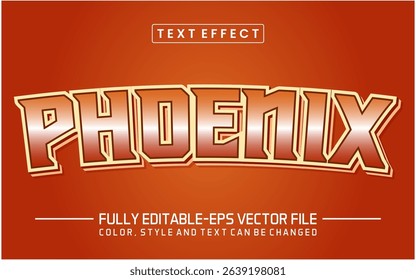 Phoenix font Text effect editable