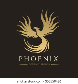 Phoenix Gold Luxury Logo Template