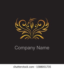 phoenix gold vector logo, for a luxury logo