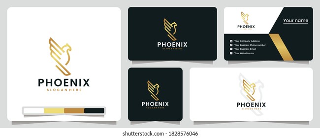 phoenix ,golden , luxury, logo design inspiration