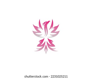 Phoenix Gradient Color Logo Design Modern Simple Elegant Vector illustration Concept.