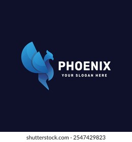 Ilustração do vetor do logotipo do gradiente da Phoenix 