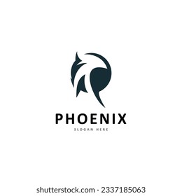 phoenix head logo icon vector template