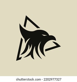 Phoenix Head And Triangle Logo Concept