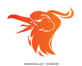 Phoenix head vector