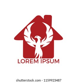 Phoenix Home Logo Design. Construction and real estate logo design template.