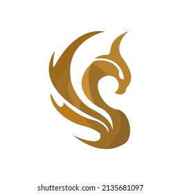 phoenix icon, company logo concept, on a white background, vector illustration