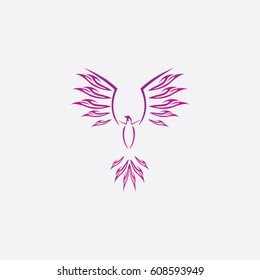 phoenix icon logo animal bird