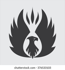 Phoenix Icon, logo. vector illustration